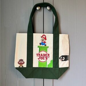 Green and Cream Tote Bag